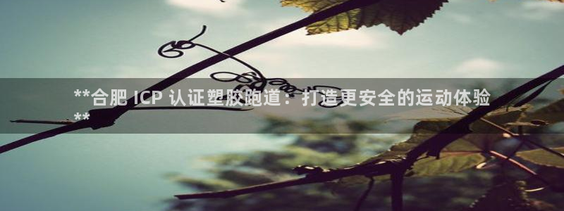 谈球吧app体育下载官网：**合肥 ICP 认证塑胶跑道：打造更安全的运动体验
**