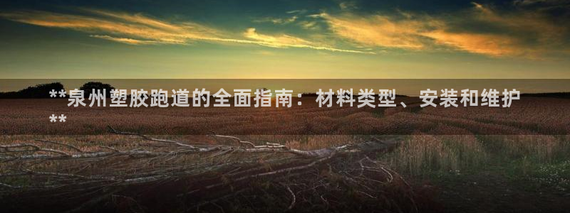 谈球吧体育app下载足球比赛直播：**泉州塑胶跑道的全面指南：材料类型、安装和维护
**